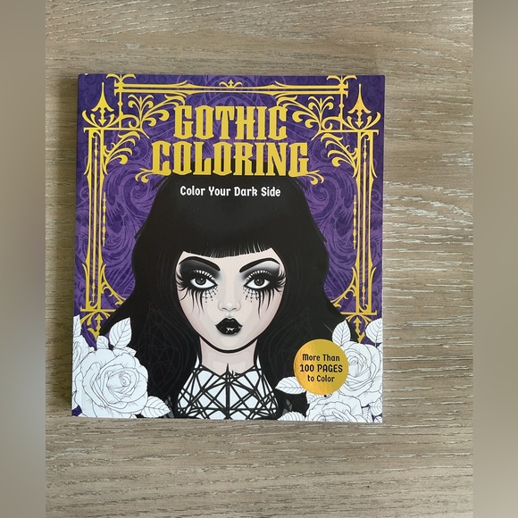 Other - Gothic Coloring Book with Purple and Gold Cover